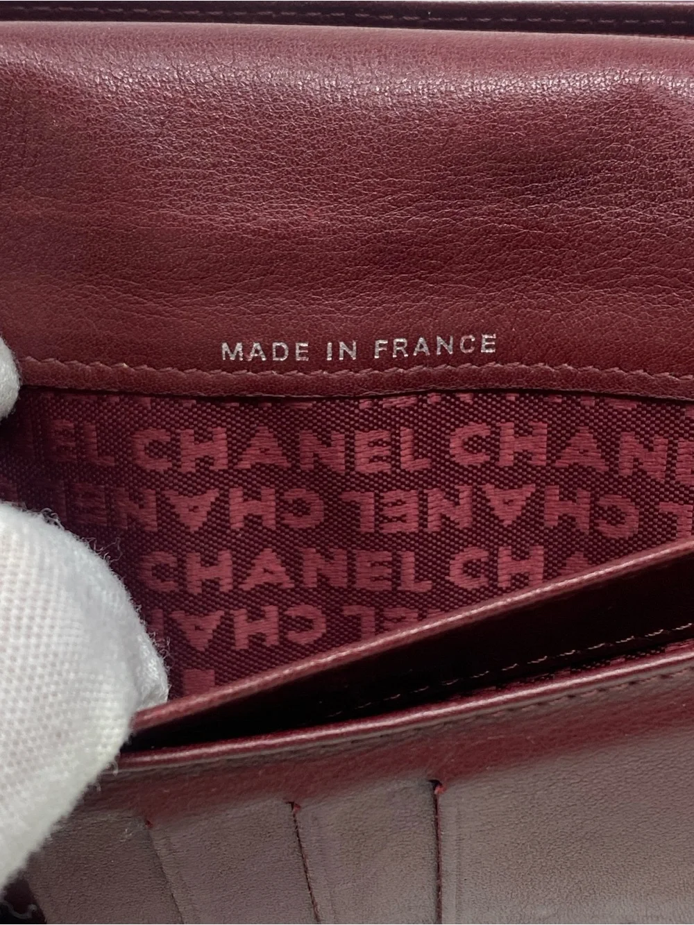 Chanel Wallet Long CC Enamel Bronze Patent Leather